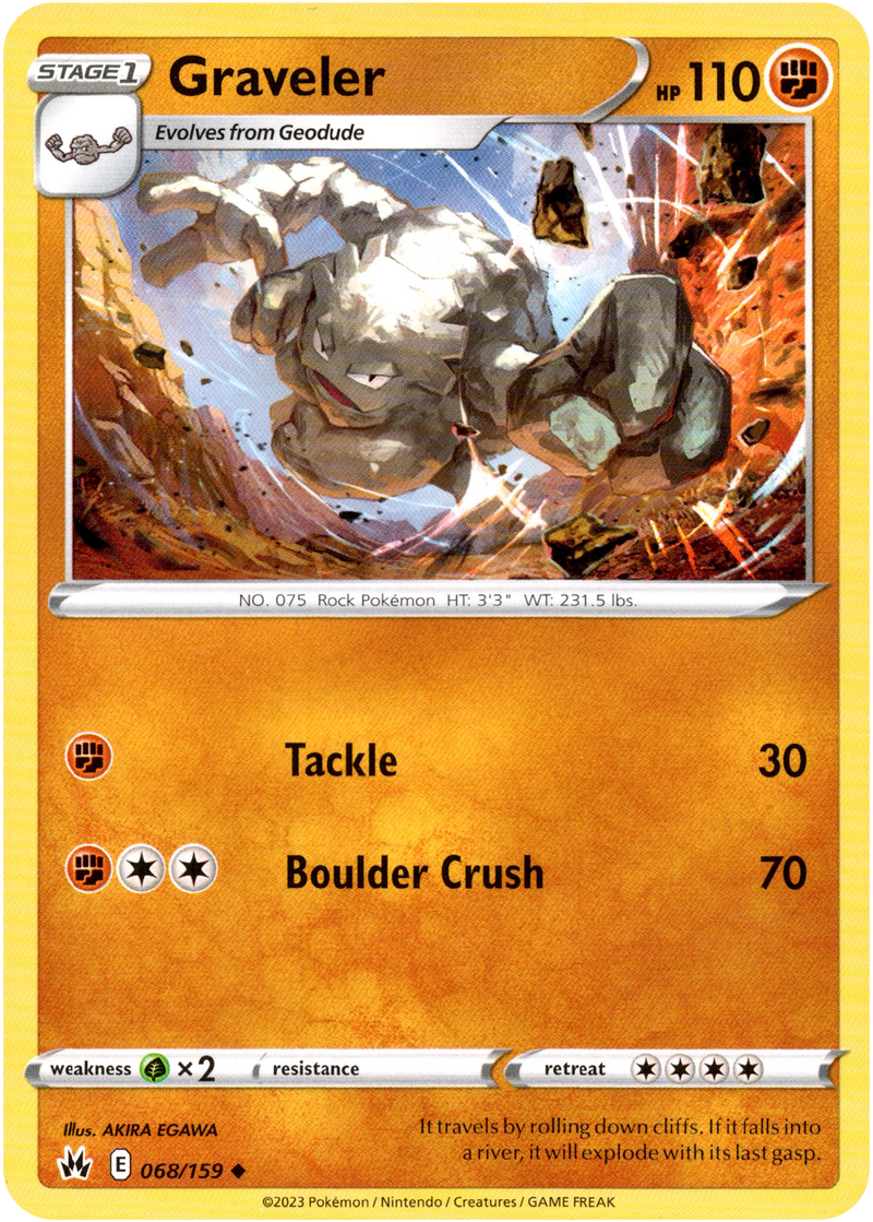 Graveler - 068/159 - Crown Zenith - Card Cavern