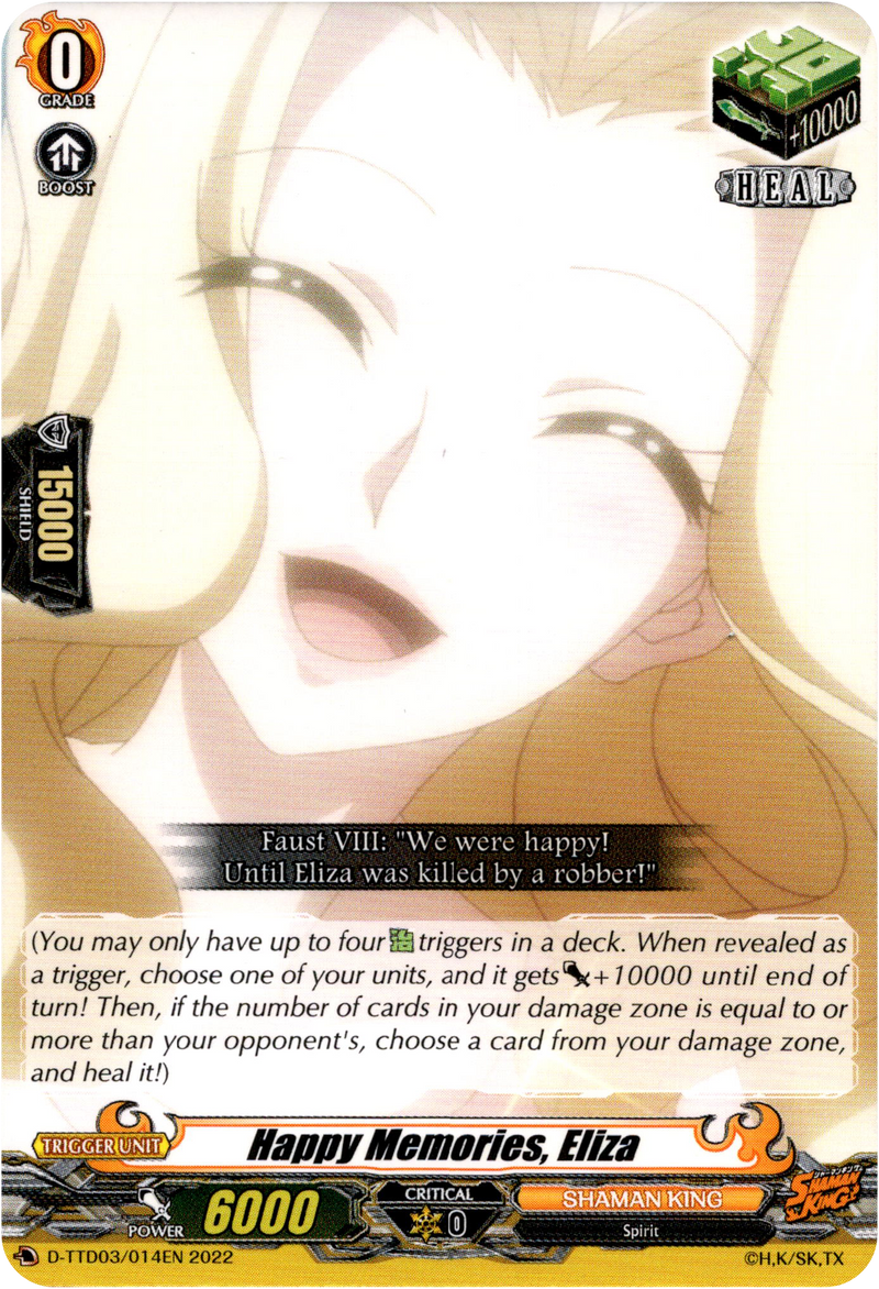 Happy Memories, Eliza - D-TTD03/014EN - Shaman King - Card Cavern