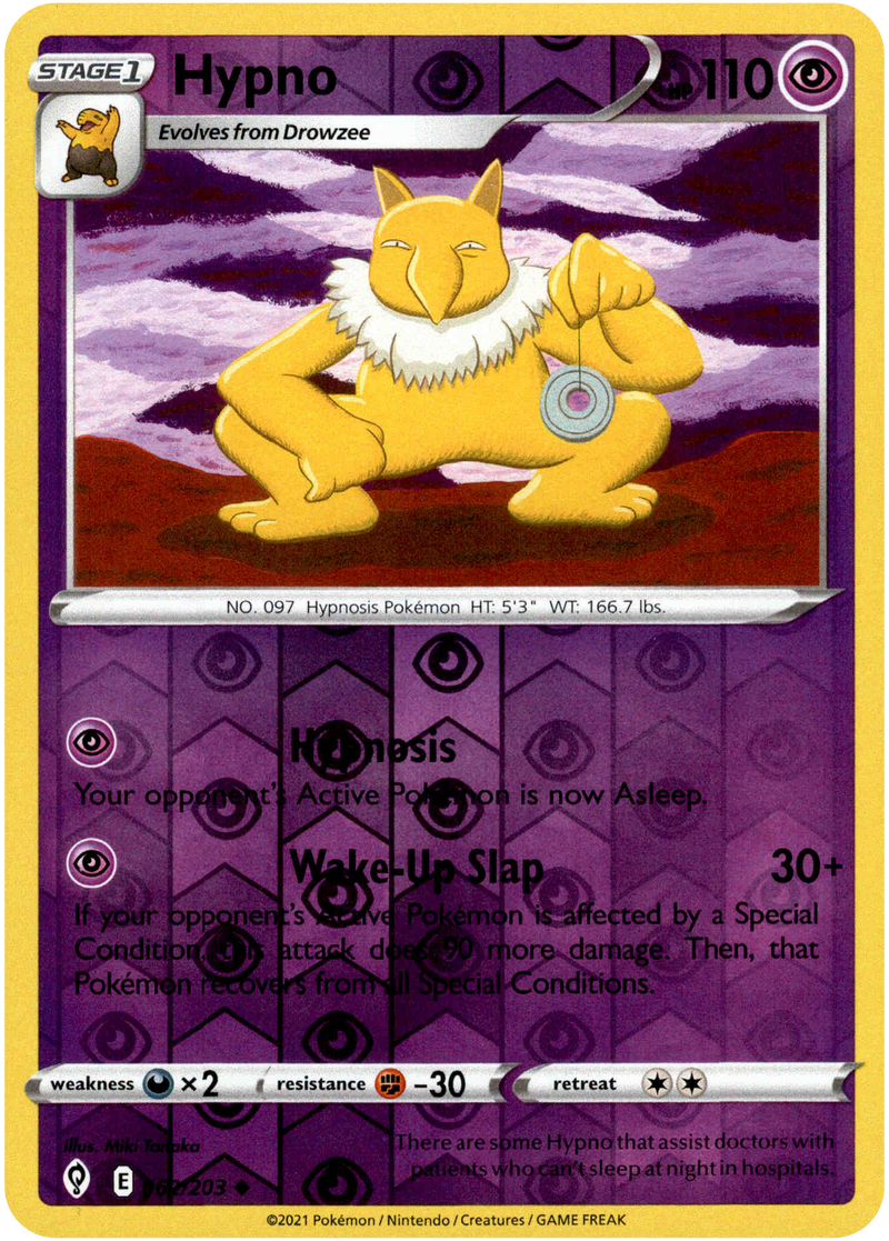 Hypno - 062/203 - Evolving Skies - Reverse Holo - Card Cavern