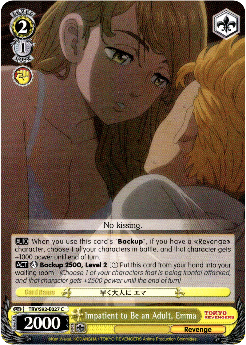 Impatient to Be an Adult, Emma - TRV/S92-E027 C - Tokyo Revengers - Card Cavern