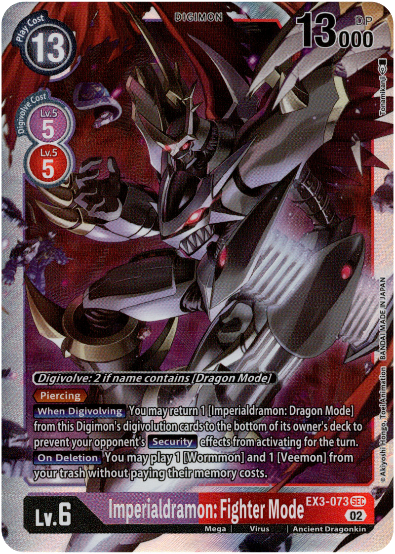 Imperialdramon: Fighter Mode - EX3-073 SEC - Draconic Roar - Foil - Card Cavern