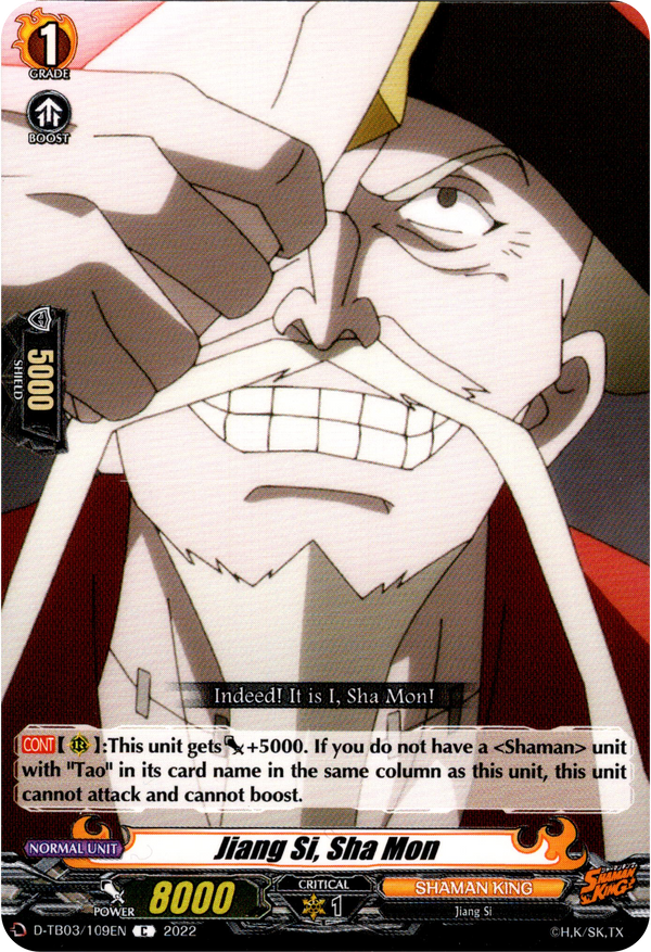 Jiang Si, Sha Mon - D-TB03/109EN - Shaman King - Card Cavern