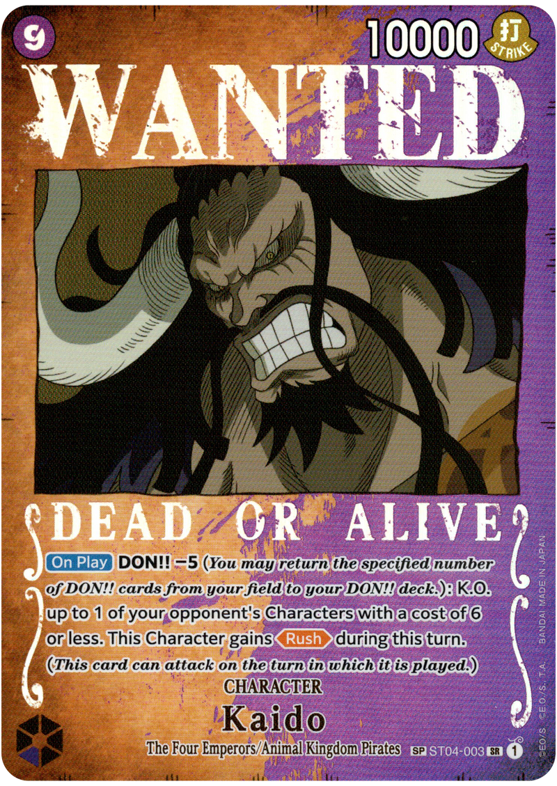 Kaido (Wanted Poster) - ST04-003 SR - Pillars of Strength - Foil - Card Cavern