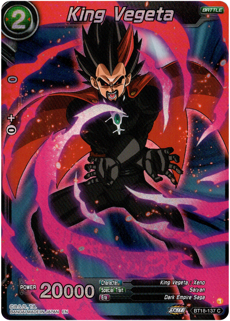 King Vegeta - BT18-137 - Dawn of the Z-Legends - Parallel Foil - Card Cavern