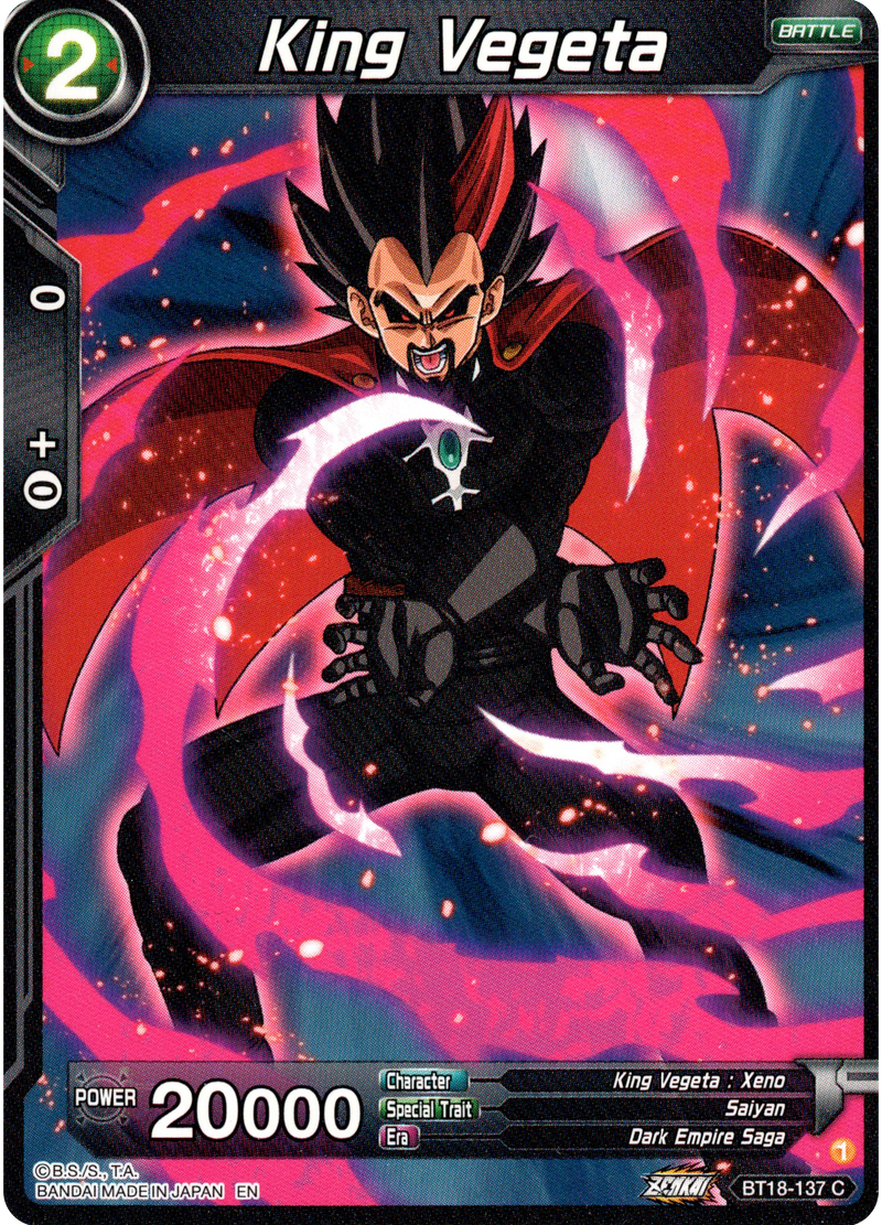 King Vegeta - BT18-137 - Dawn of the Z-Legends - Card Cavern