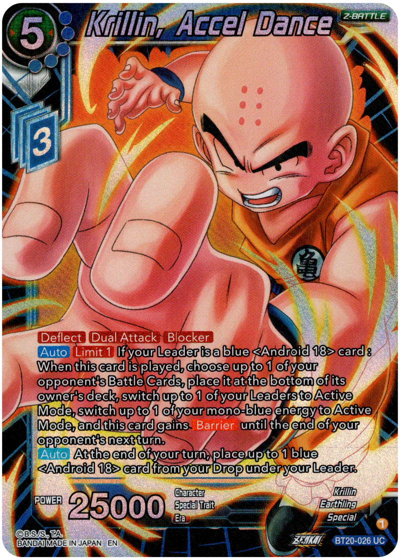 Krillin, Accel Dance - BT20-026 UC - Power Absorbed - Foil - Card Cavern