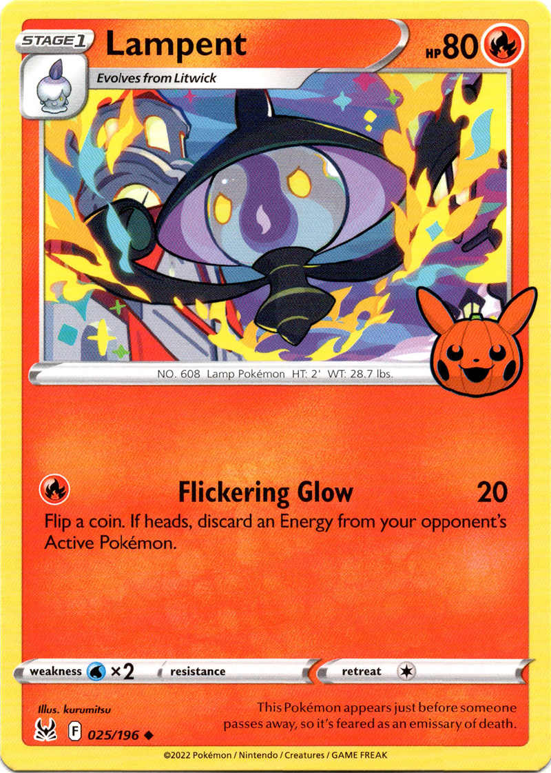 Lampent - 025/196 - Trick or Trade BOOster Bundle 2023 - Card Cavern