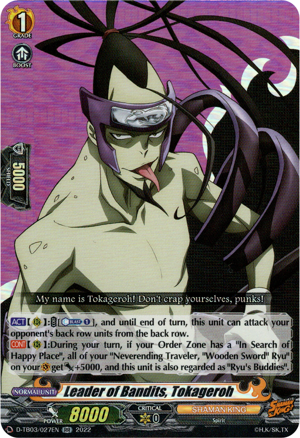 Leader of Bandits, Tokageroh - D-TB03/027EN - Shaman King - Card Cavern