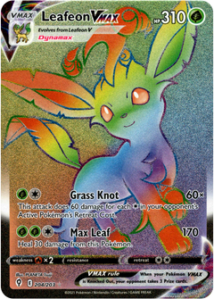 Leafeon VMAX Hyper Rare - 204/203 - Evolving Skies - Card Cavern