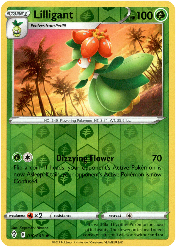 Lilligant - 010/203 - Evolving Skies - Reverse Holo - Card Cavern