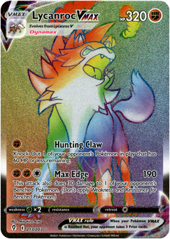 Lycanroc VMAX Hyper Rare - 213/203 - Evolving Skies - Card Cavern