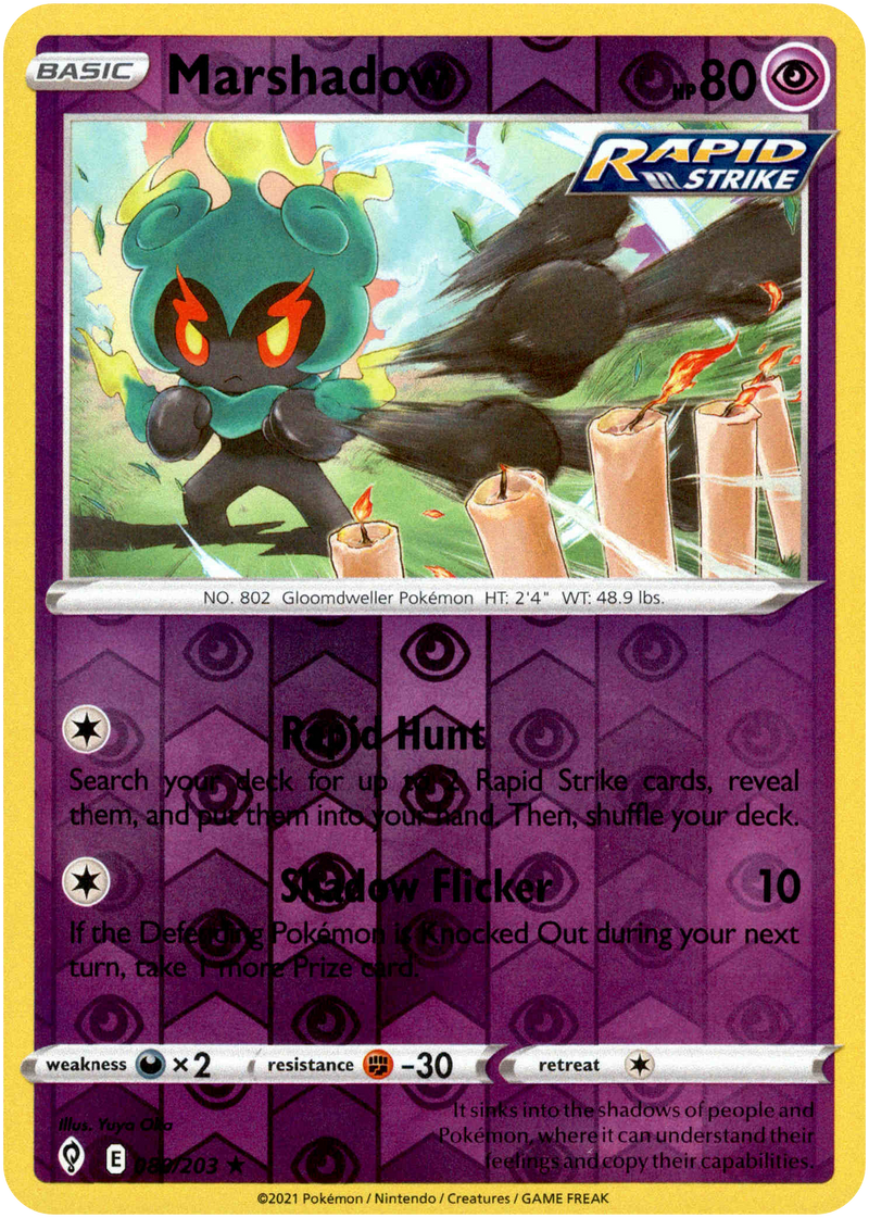 Marshadow - 080/203 - Evolving Skies - Reverse Holo - Card Cavern