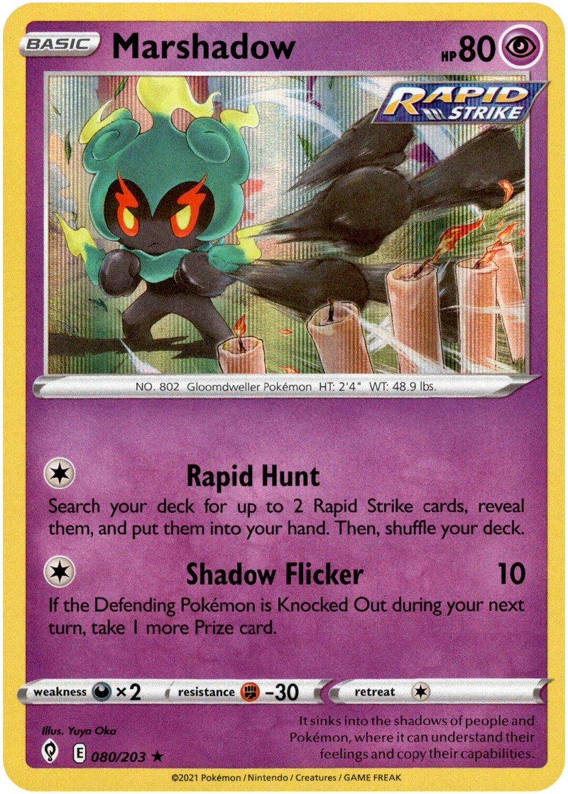 Marshadow - 080/203 - Evolving Skies - Holo - Card Cavern