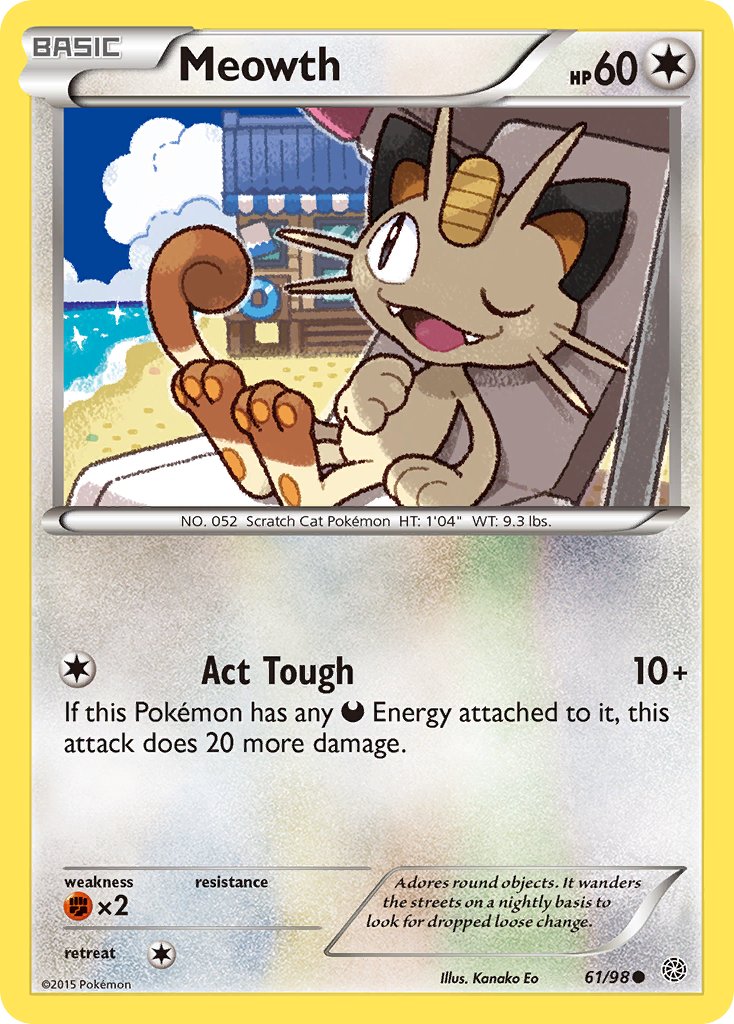 Meowth - 61/98 - Ancient Origins - Card Cavern