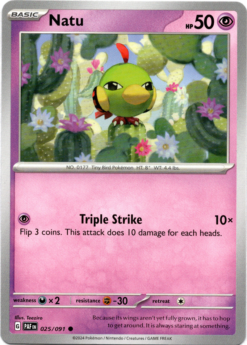 Natu - 025/091 - Paldean Fates - Card Cavern