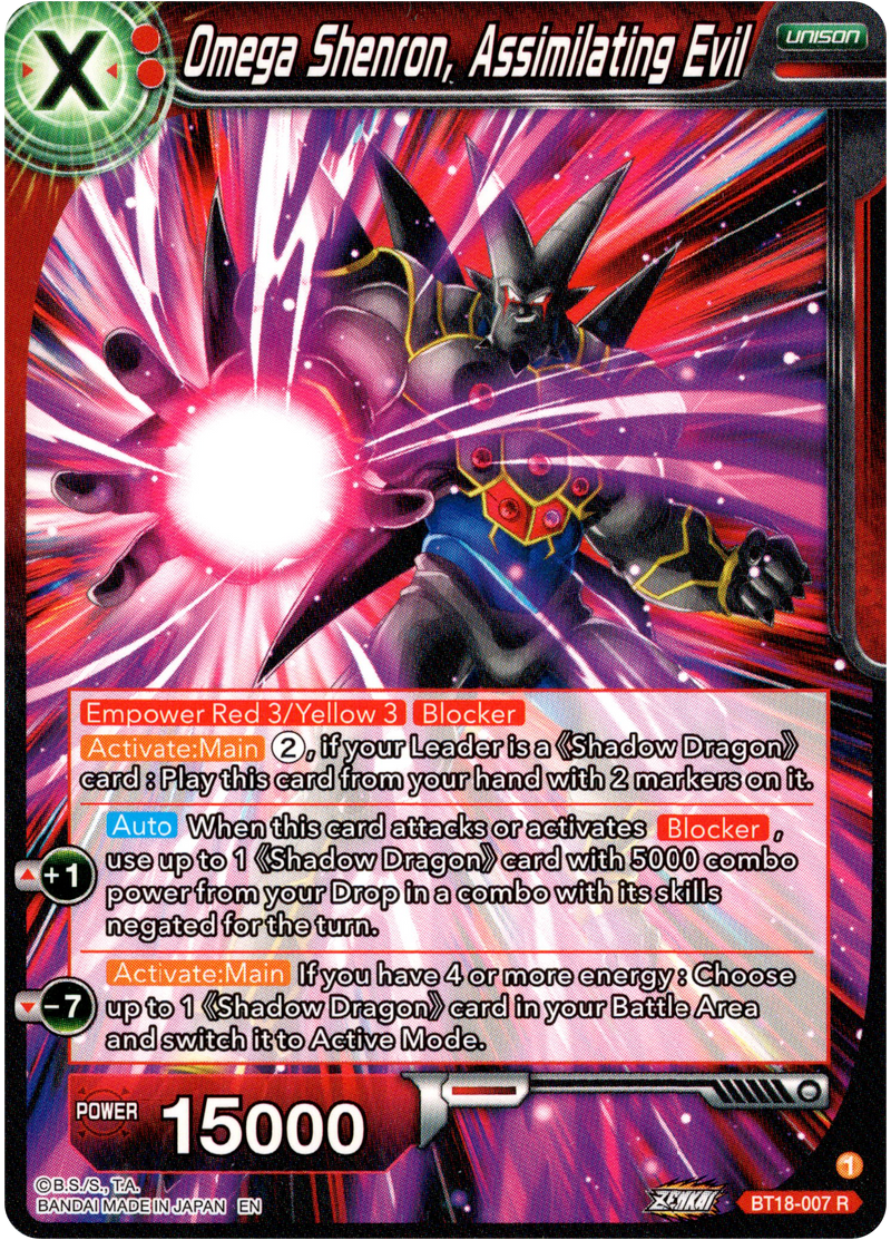 Omega Shenron, Assimilating Evil - BT18-007 - Dawn of the Z-Legends - Card Cavern