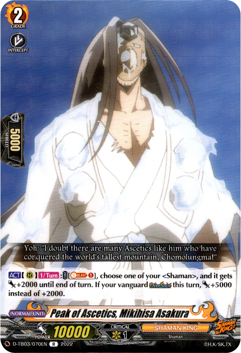 Peak of Ascetics, Mikihisa Asakura - D-TB03/070EN - Shaman King - Card Cavern