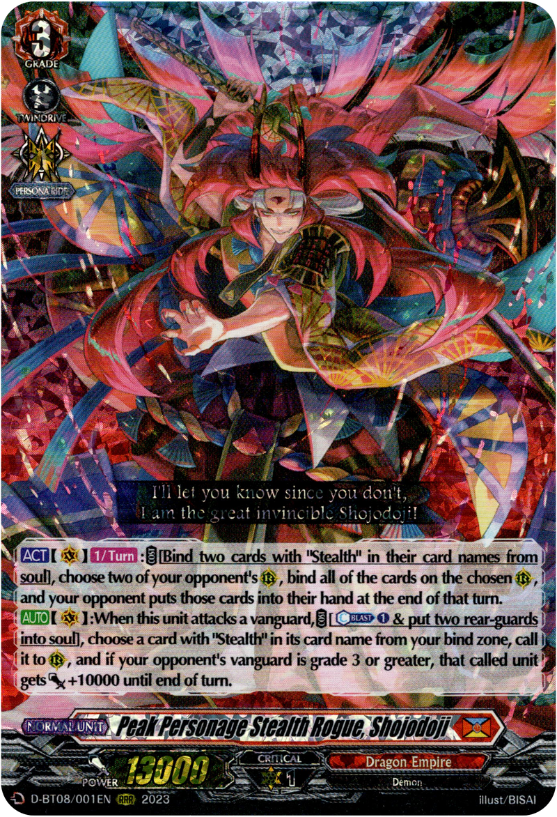 Peak Personage Stealth Rogue, Shojodoji - D-BT08/001EN - Minerva Rising - Card Cavern