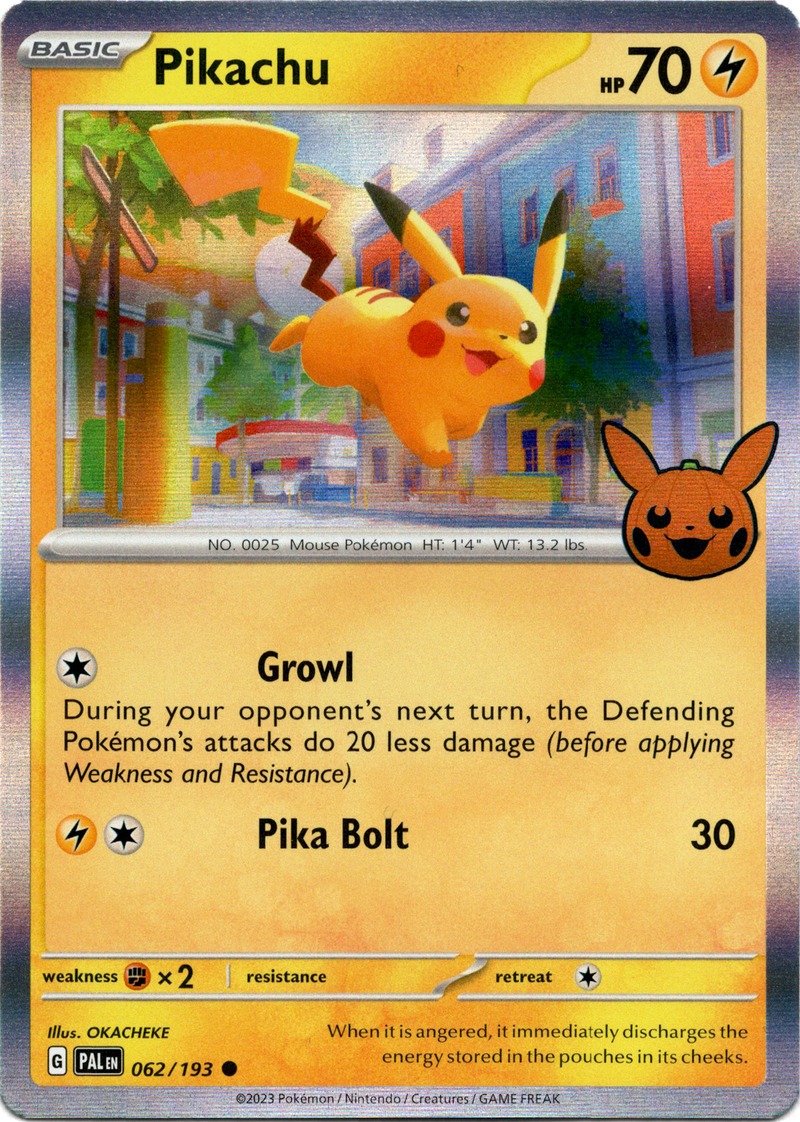 Pikachu - 062/193 - Trick or Trade BOOster Bundle 2023 - Holo - Card Cavern