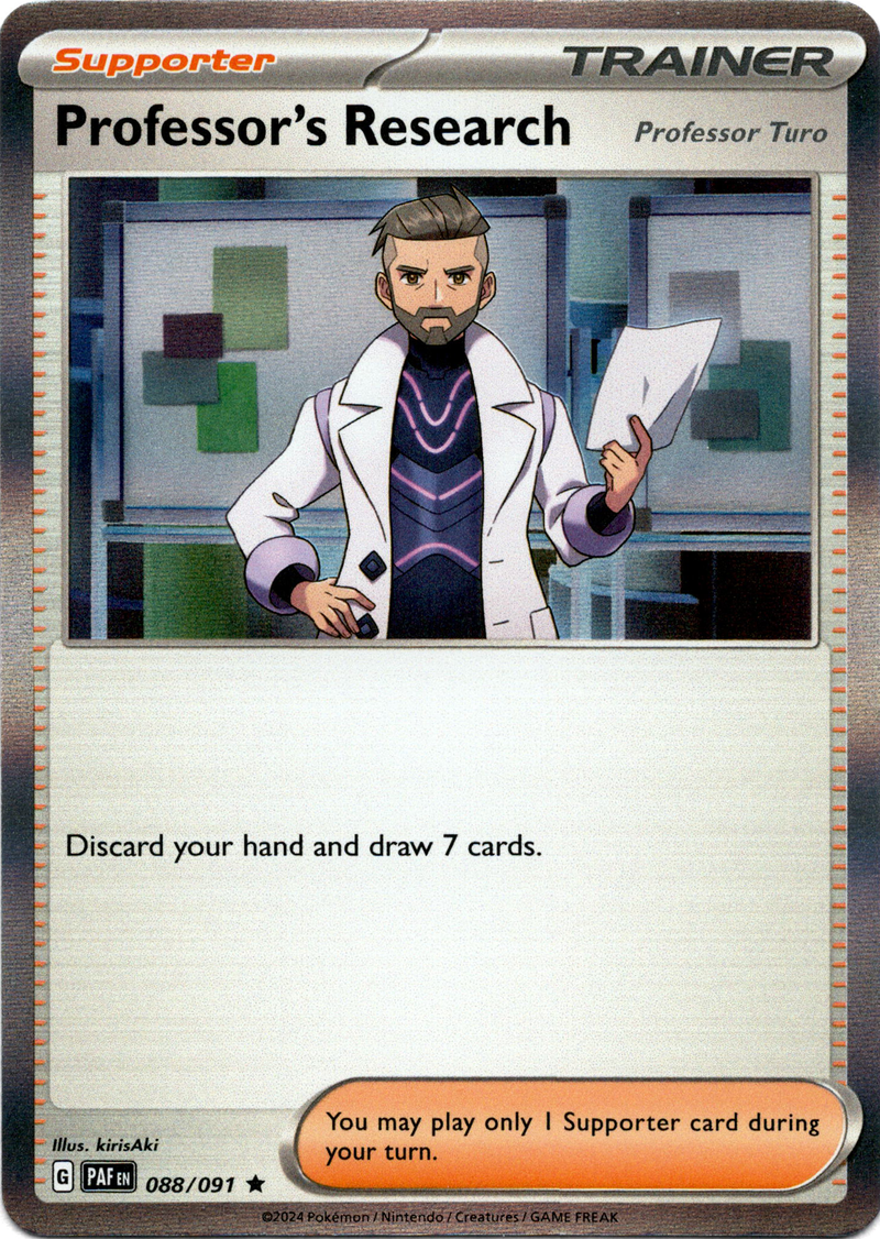 Professor’s Research - 088/091 - Paldean Fates - Holo - Card Cavern