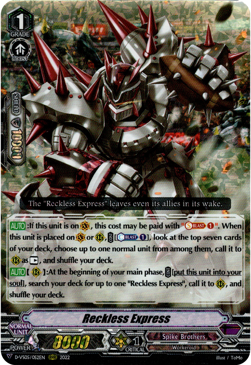 Reckless Express - D-VS05/052EN - V Clan Collection Vol.5 - Foil - Card Cavern