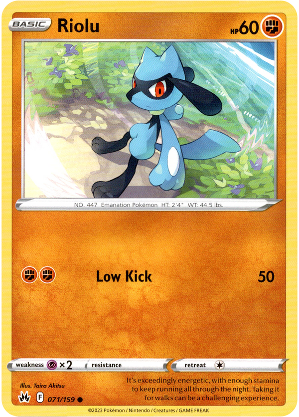 Riolu - 071/159 - Crown Zenith - Card Cavern