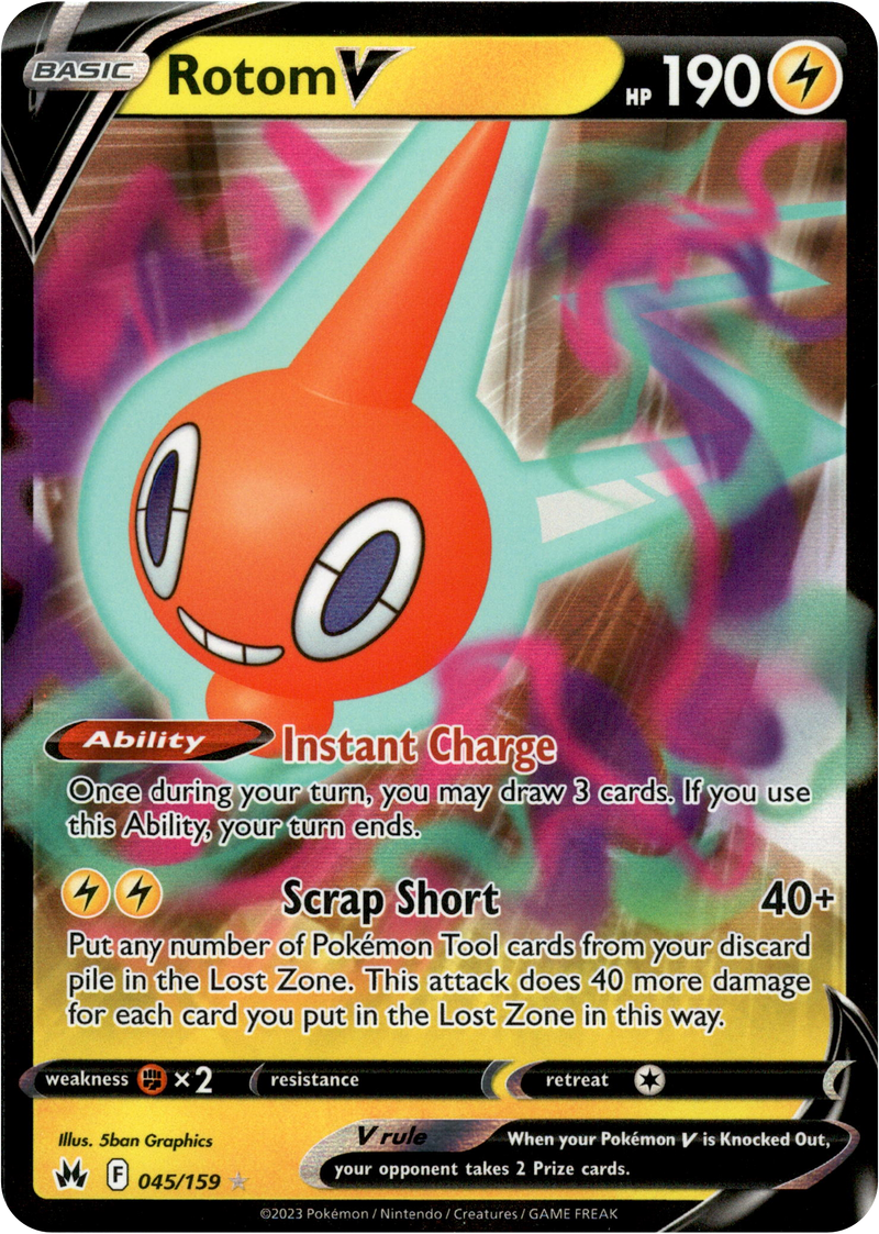 Rotom V - 045/159 - Crown Zenith - Card Cavern