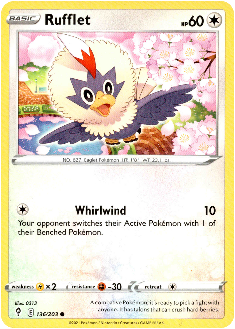 Rufflet - 136/203 - Evolving Skies - Card Cavern