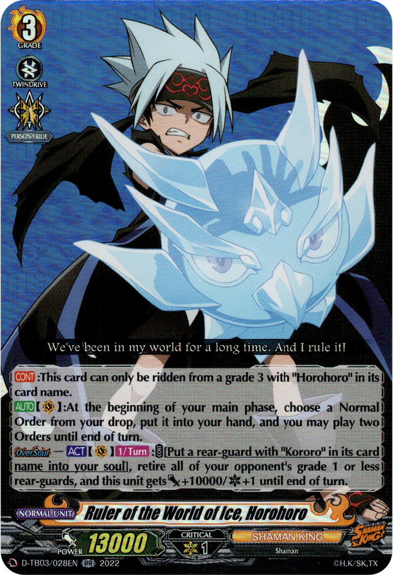 Ruler of the World of Ice, Horohoro - D-TB03/028EN - Shaman King - Card Cavern