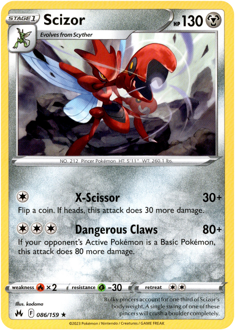 Scizor - 086/159 - Crown Zenith - Card Cavern