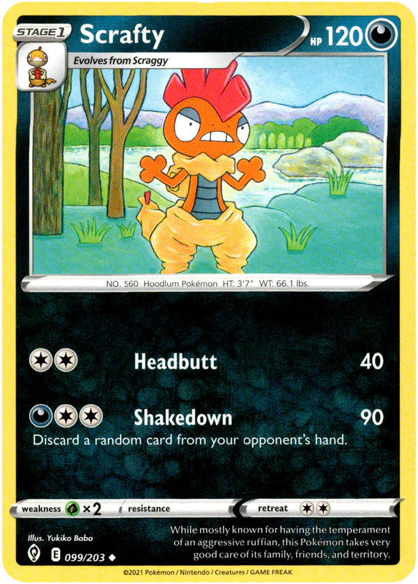 Scrafty - 099/203 - Evolving Skies - Card Cavern