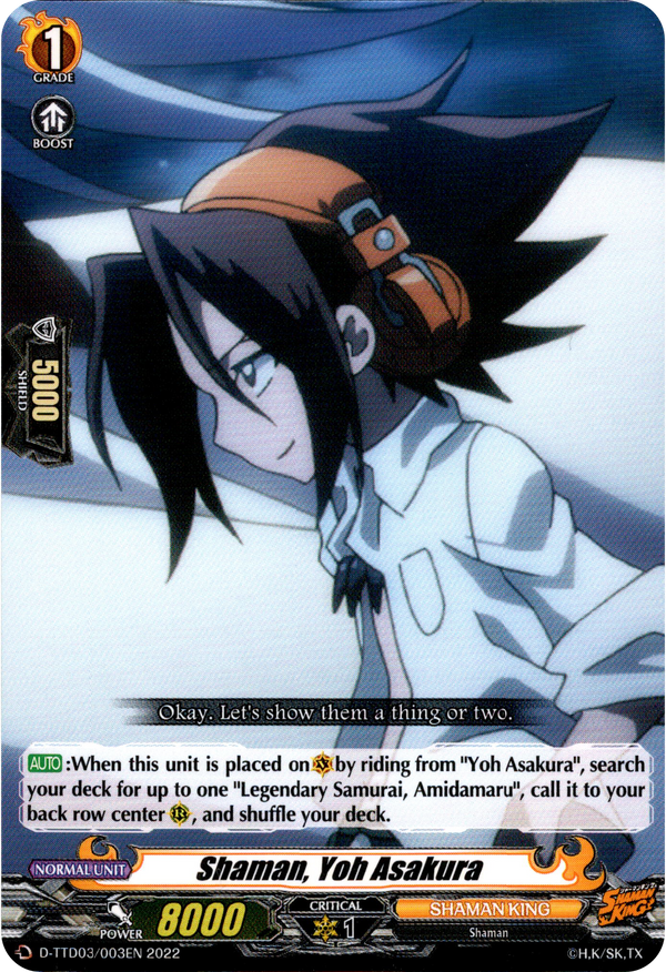 Shaman, Yoh Asakura - D-TTD03/003EN - Shaman King - Card Cavern