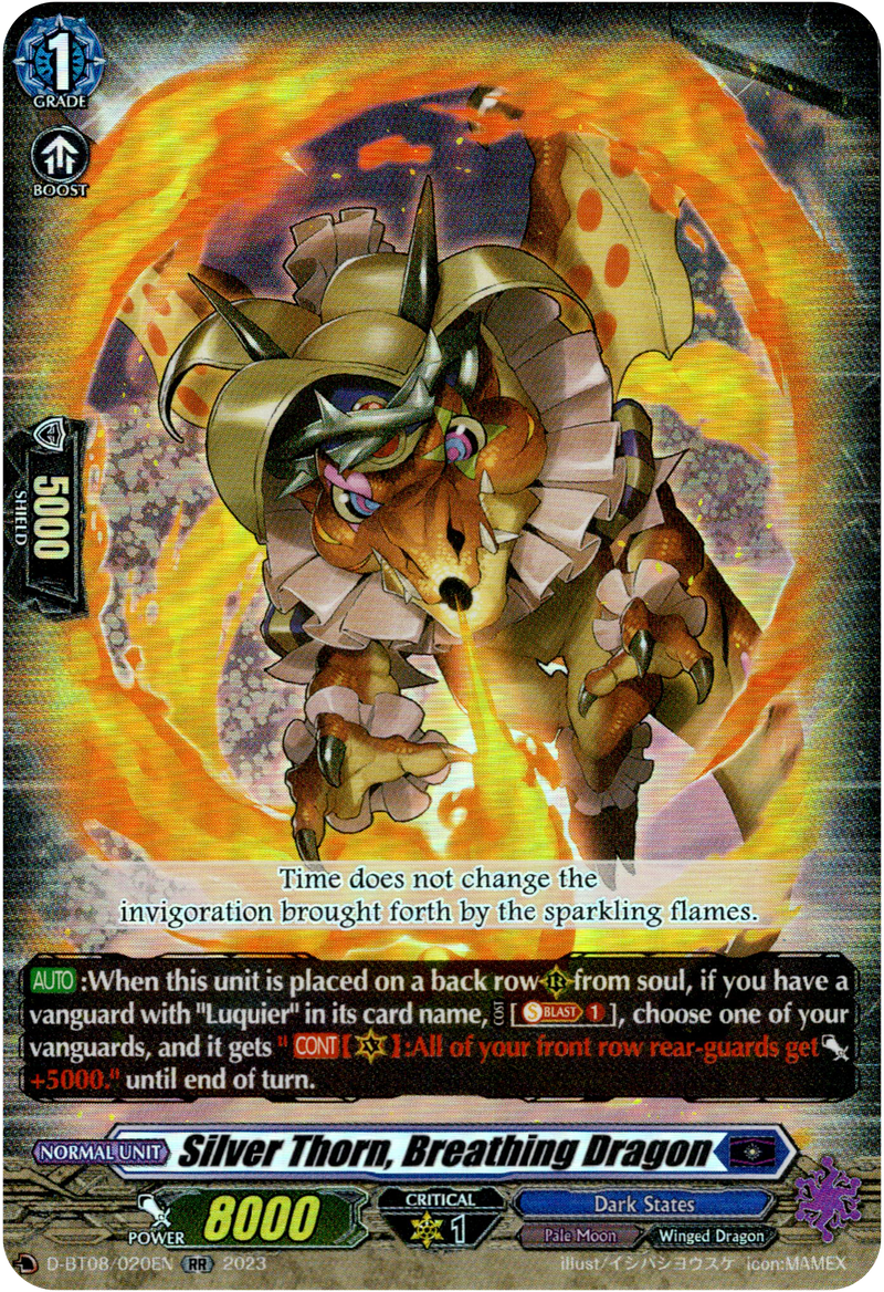 Silver Thorn, Breathing Dragon - D-BT08/020EN - Minerva Rising - Card Cavern