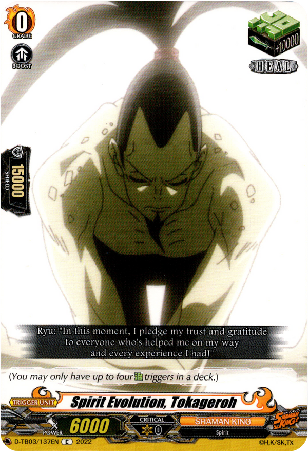 Spirit Evolution, Tokageroh - D-TB03/137EN - Shaman King - Card Cavern