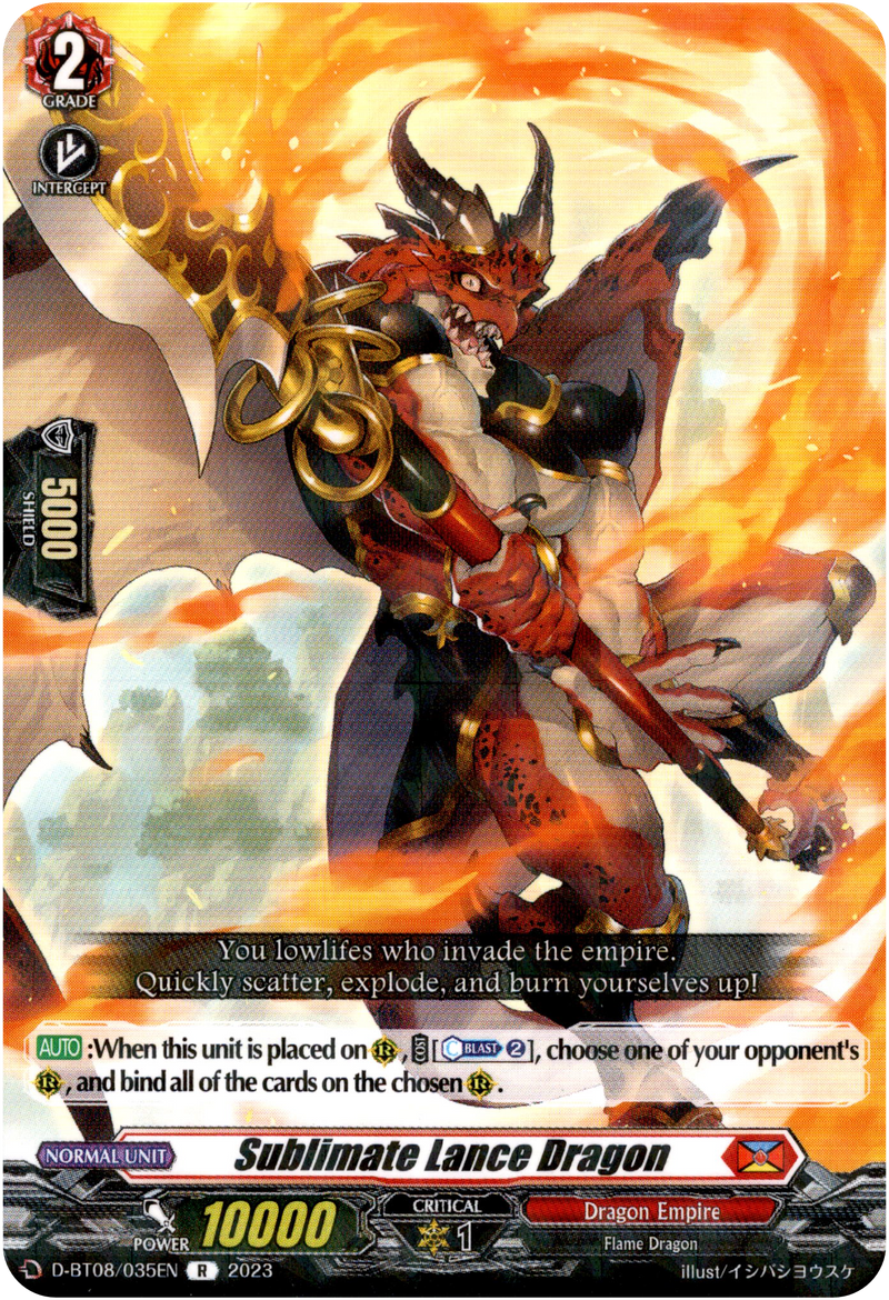 Sublimate Lance Dragon - D-BT08/035EN - Minerva Rising - Card Cavern