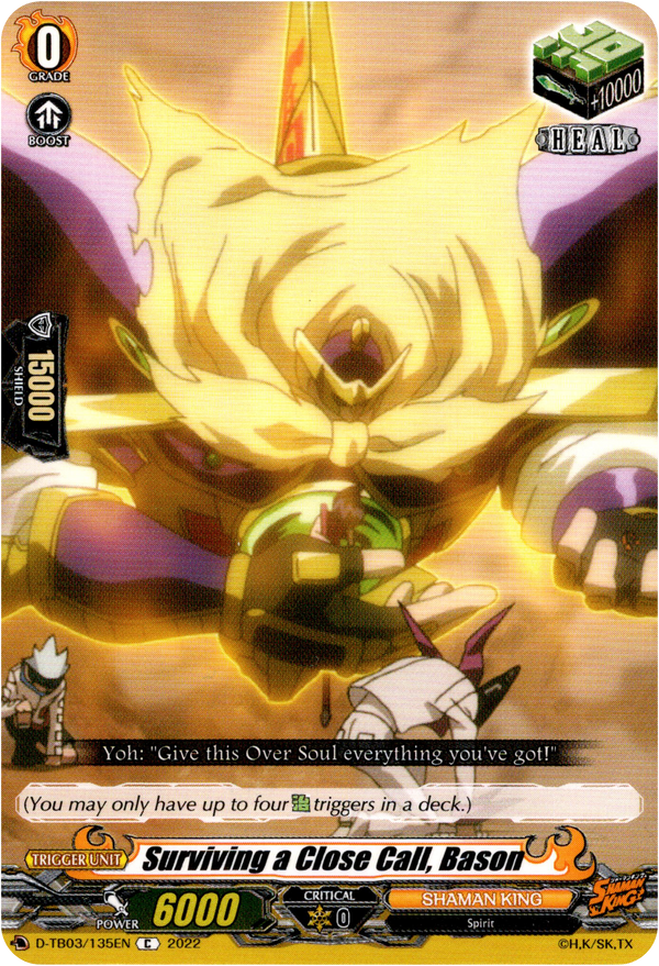 Surviving a Close Call, Bason - D-TB03/135EN - Shaman King - Card Cavern