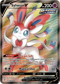 Sylveon V Full Art - 183/203 - Evolving Skies - Card Cavern