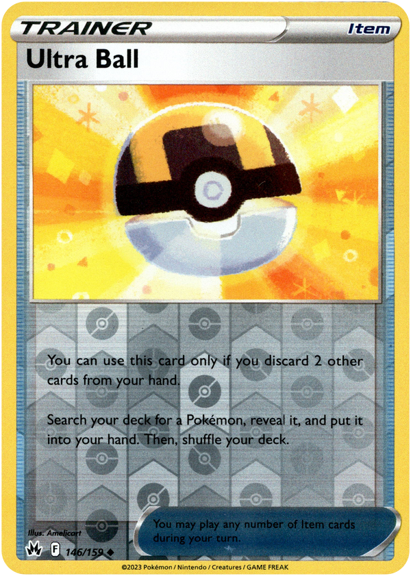 Ultra Ball - 146/159 - Crown Zenith - Reverse Holo - Card Cavern