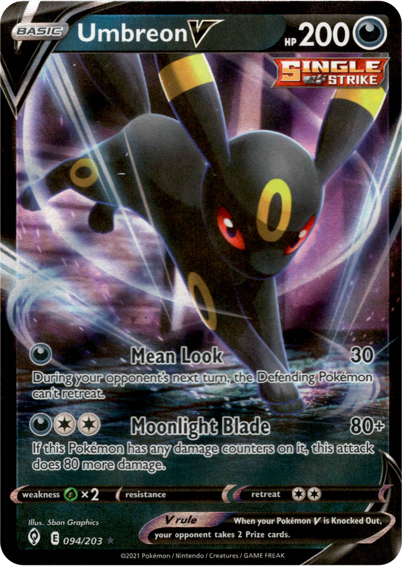 Umbreon V - 094/203 - Evolving Skies - Card Cavern