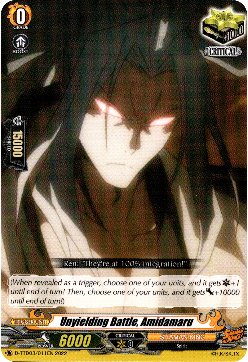 Unyielding Battle, Amidamaru - D-TTD03/011EN - Shaman King - Card Cavern