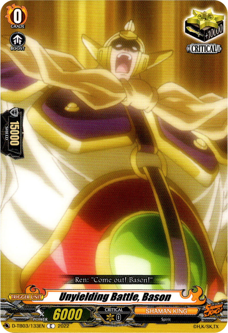 Unyielding Battle, Bason - D-TB03/133EN - Shaman King - Card Cavern