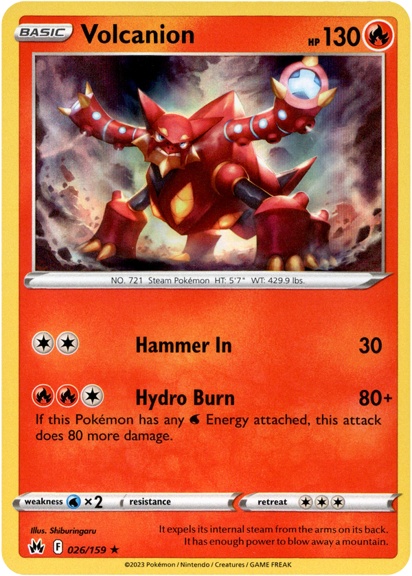 Volcanion - 026/159 - Crown Zenith - Holo - Card Cavern