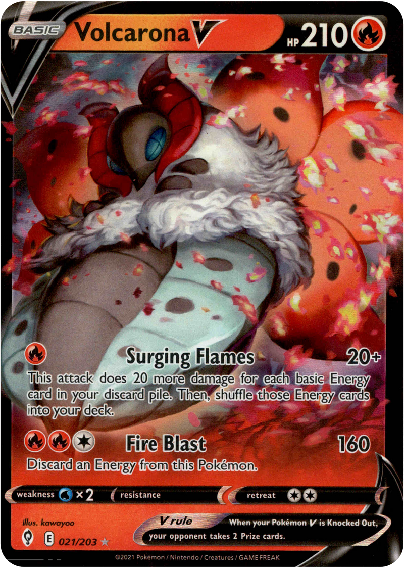 Volcarona V - 021/203 - Evolving Skies - Card Cavern