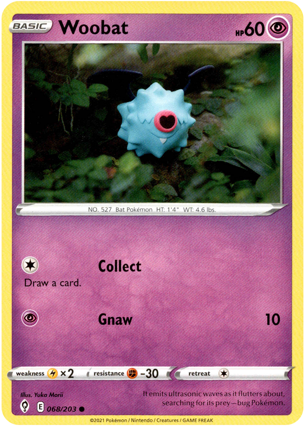 Woobat - 068/203 - Evolving Skies - Card Cavern