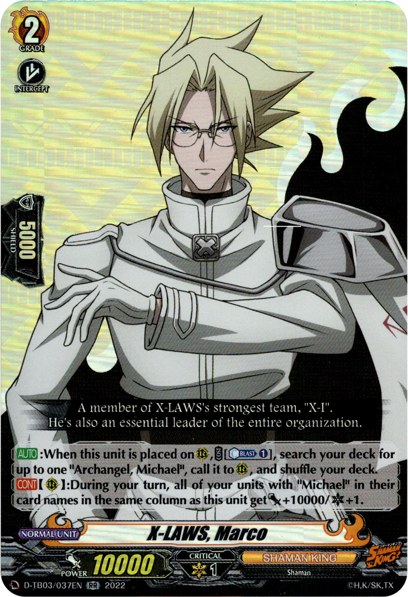 X-LAWS, Marco - D-TB03/037EN - Shaman King - Card Cavern