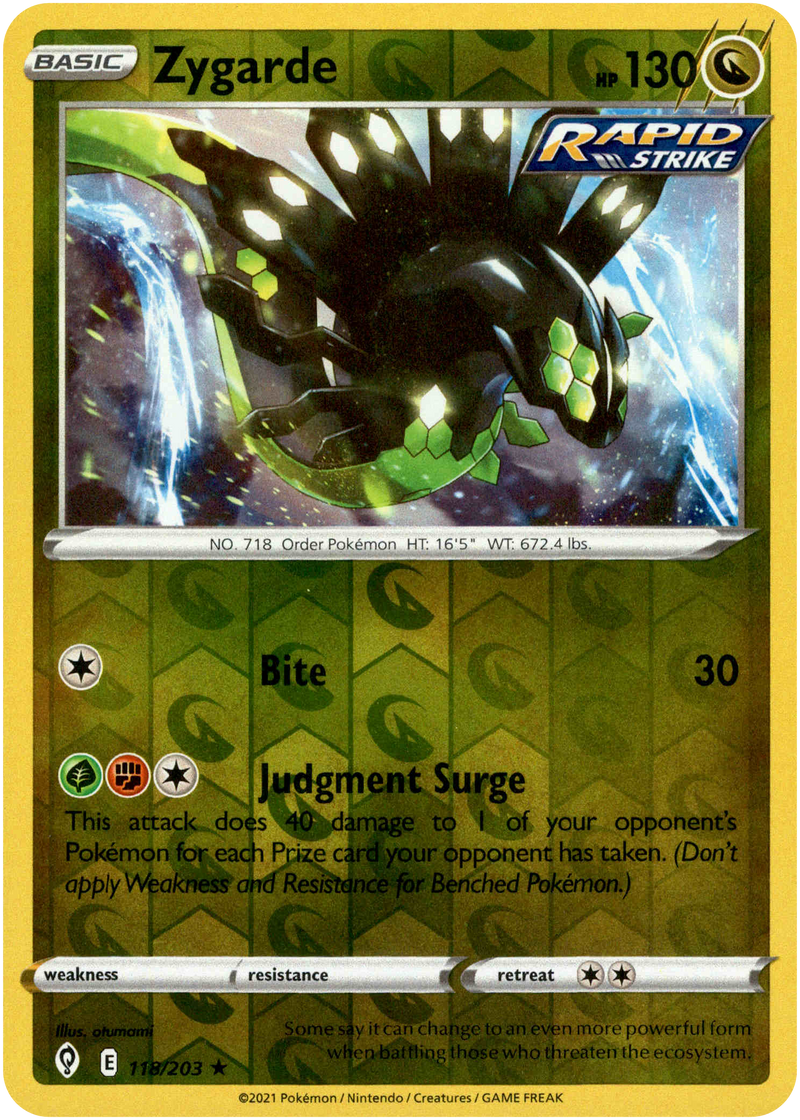 Zygarde - 118/203 - Evolving Skies - Reverse Holo - Card Cavern