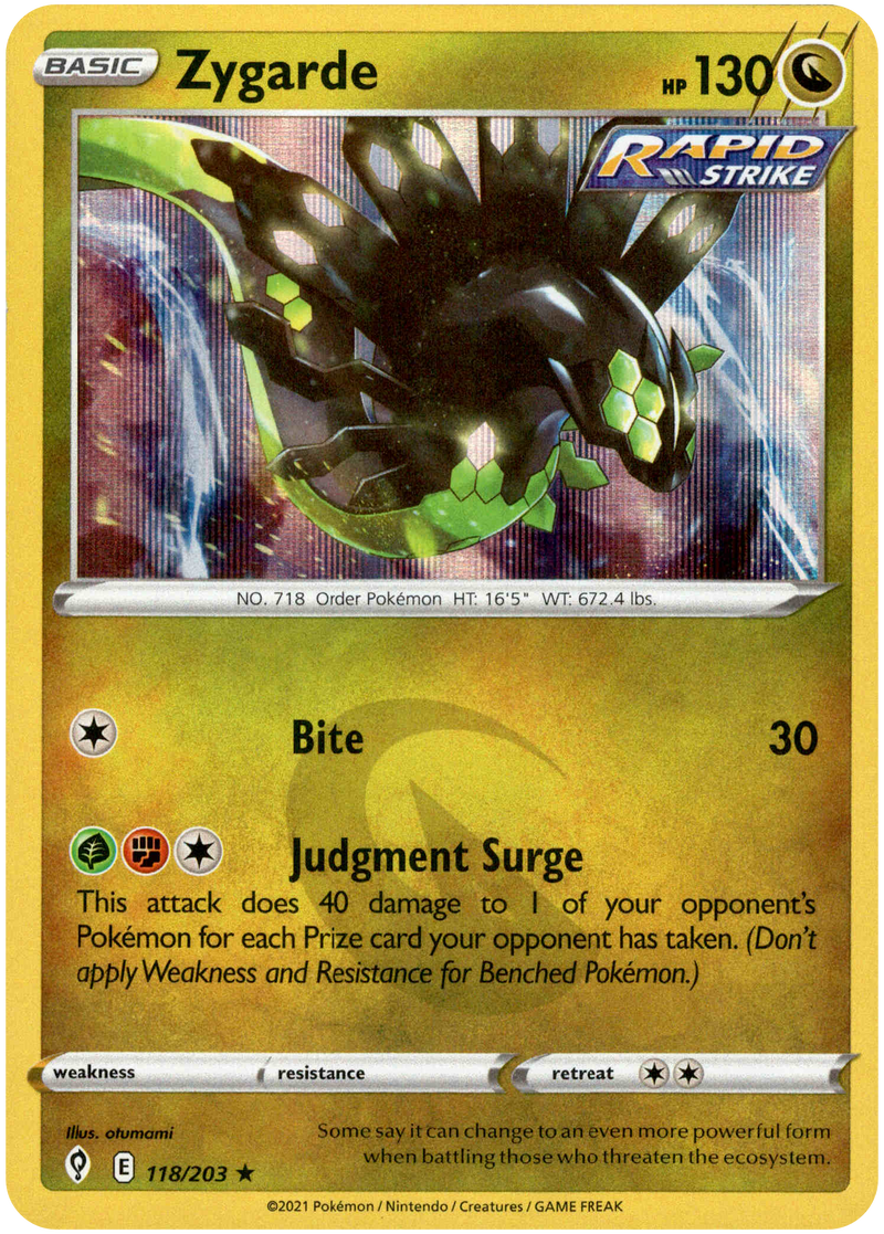 Zygarde - 118/203 - Evolving Skies - Holo - Card Cavern